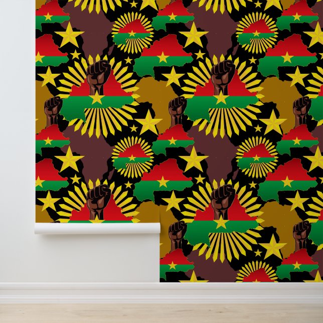 Burkina Faso Map, Flag and Revolution Fist Wallpaper (Application)