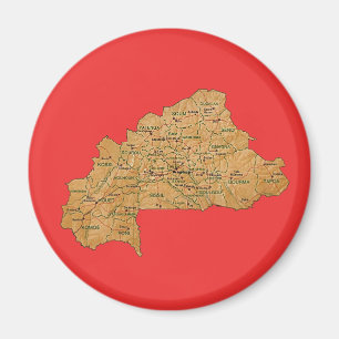 Burkina Faso Map Magnet