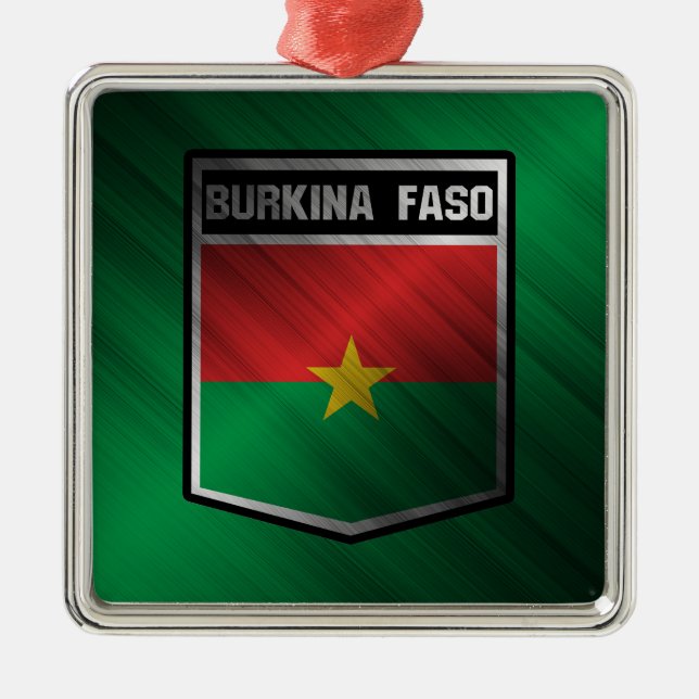 Burkina Faso Metal Ornament (Front)