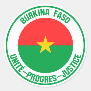 Burkina Faso Round Emblem Classic Round Sticker