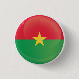 Burkina Faso  Round Icon Flag 3 Cm Round Badge
