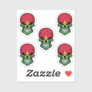Burkina Faso Smiling Skull Flag