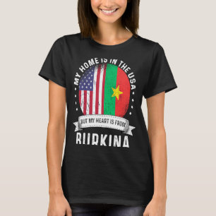 Burkinabe American Patriot Grown Proud Home USA Fl T-Shirt