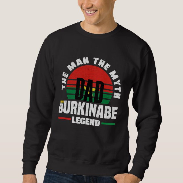 Burkinabe Burkina Faso Burkinabe Flag Fathers Day Sweatshirt (Front)