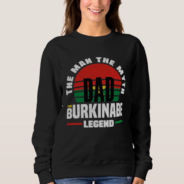 Burkinabe Burkina Faso Burkinabe Flag Fathers Day Sweatshirt (Front)