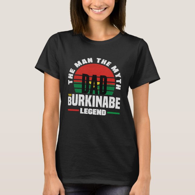 Burkinabe Burkina Faso Burkinabe Flag Fathers Day T-Shirt (Front)