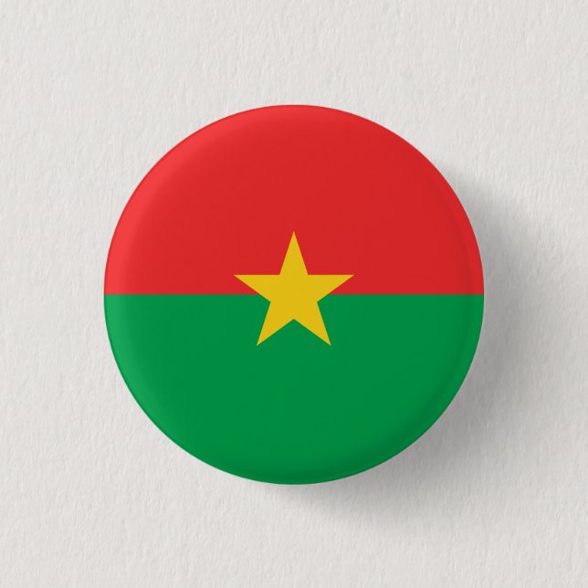 Burkinabé Flag, Flag of Burkina Faso 3 Cm Round Badge (Front)