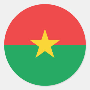 Burkinabé Flag, Flag of Burkina Faso Classic Round Sticker