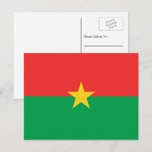 Burkinabé Flag, Flag of Burkina Faso Postcard