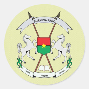 Burkinafaso Coat of Arms detail Classic Round Sticker