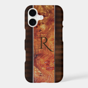 Burl Wood Look Monogrammed iPhone 7/8 Case
