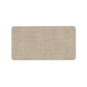 Burlap Address Label