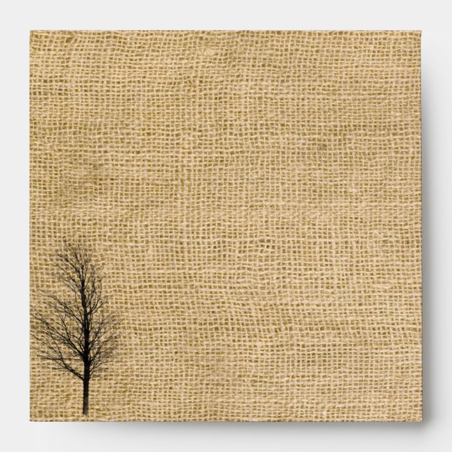 Burlap and Birch Posh Wedding Envelope (Front)