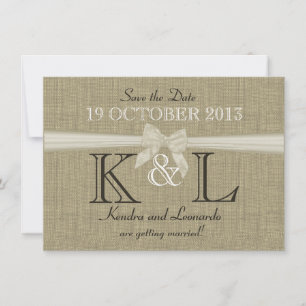 Burlap and Bow Country Save the Date
