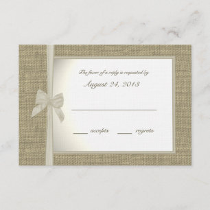 Burlap and Bow Response Card