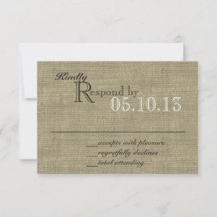Burlap and Bow Response Card