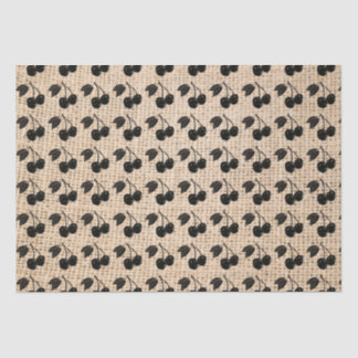 Burlap and Cherries Tissue Paper