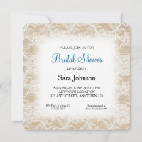 Burlap and Lace Personalised Bridal Shower
