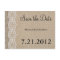 Burlap and Lace Rustic Save the Date