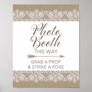 Burlap and Lace Rustic Wedding, Bridal Shower Sign