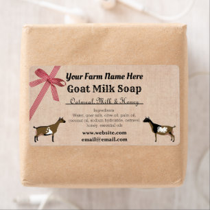 Burlap and Plaid Goat Milk Soap Label - Nigerian