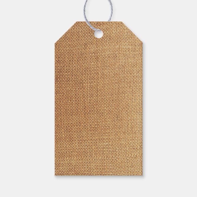 Burlap Background Gift Tags (Front)