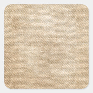 Burlap Background Square Sticker