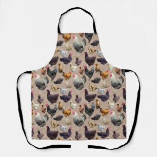 Burlap Backyard Chickens Apron