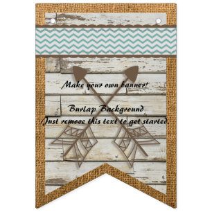 Burlap Banner Background Chevron Burlap Bunting