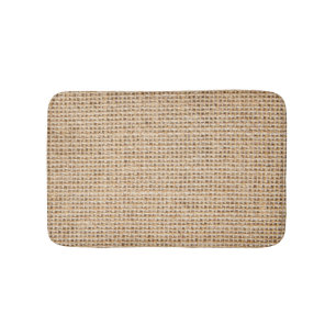 burlap bath mat