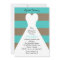 Burlap Bridal Shower Invitations - Turquoise