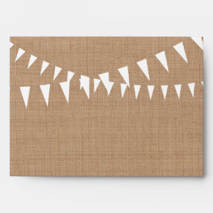 Burlap Bunting Baby Shower Invitation Envelope