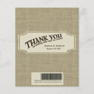 Burlap Candy Bar Wrapper Favour