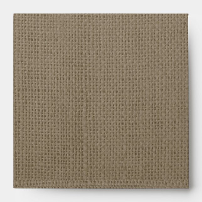 burlap envelopes for square invitations (Front)