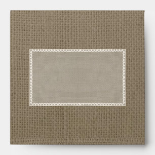 burlap envelopes for square invitations