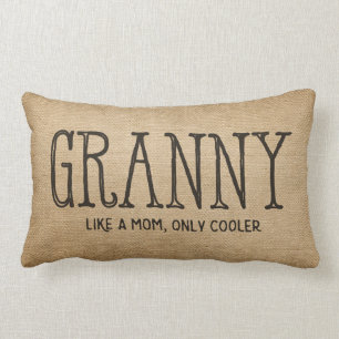 Burlap Granny Like a Mum only Cooler Lumbar Cushion
