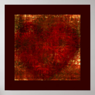 Burlap Heart Print (12x12)