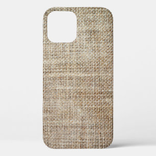 Burlap Hessian Background Texture iPhone 12 Case
