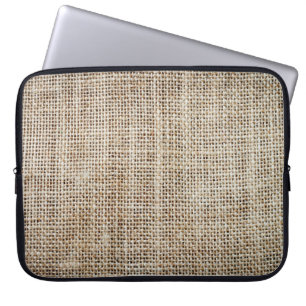 Burlap Hessian Background Texture Laptop Sleeve