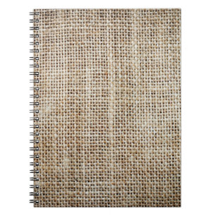 Burlap Hessian Background Texture Notebook