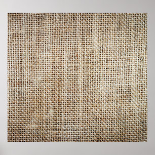 Burlap Hessian Background Texture Poster