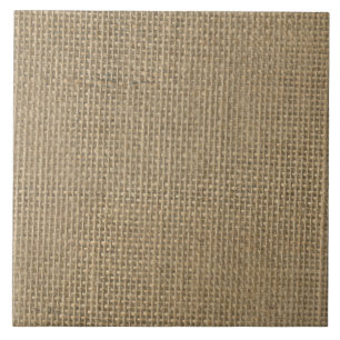 Burlap in Natural Beige Ceramic Tile
