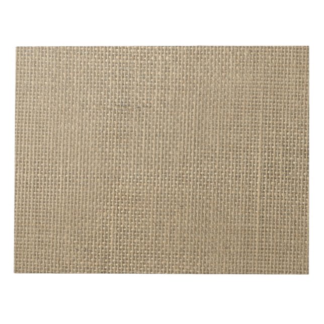 Burlap in Natural Beige Notepad (Front)