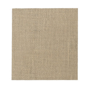 Burlap in Natural Beige Notepad
