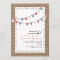 Burlap Inspired Patterned Bunting Wedding