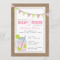 Burlap Inspired Pink Lemonade & Lime Sip + See