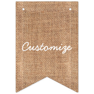 Burlap Jute Bunting Customise