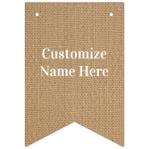 Burlap Jute Bunting Customise Bunting Flags