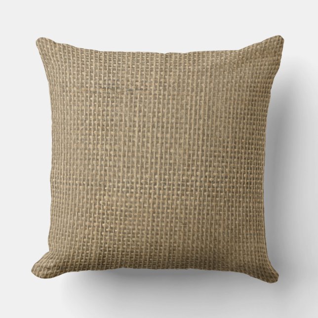 Burlap Jute Sacking Cushion (Front)