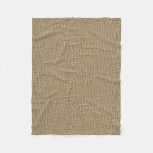 Burlap Jute Sacking Fleece Blanket